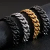 Link, Ketting 13mm Golden Rvs Armband Heren Curb Link Mens Armbanden 2021 Zware Massive Pols Hand Juwelen Geschenken voor de mens