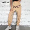 LORDLDS Women Stop looking at my dick sweatpants Summer Ladies Streetwear Hip hop trousers joggers for woman 201109