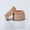 100pcs/lot Small Round Wooden Storage Box Ring Box Vintage decorative Natural Craft Jewelry box Case Wedding Accessories