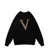 Men Women Letter Embroidered Sweatsuit Plus Velvet Padded Hoodies Casual Sweatshirt Pullover Sweater