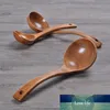 1 pièces en bois naturel à Long manche soupe de riz cuillères de cuisson grande louche marmite cuillère vaisselle outils