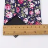 Rose Narrow Tie Hankerchief Set 100 Cotton Textile Ties Pocket Square Printing Floral Necktie Classic Skinny Flower Tie11079326