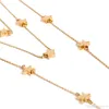 Brand Creative Multilayer Necklace Chokers for Women Gold Silver Plated Chains Copper Star Tassels Pendant Halsband Elegant Jewel8073630