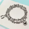 S925 Sterling Srebrna moda luksusowa mankiet Owinięte 3 kolory unisex bransoletka popularna ozdoba prezentowa 2313013