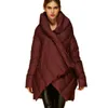 Yeni Moda Kadın Aşağı Ceket Pelerinler Avrupa Tasarımcı Asimetrik Uzunluk Kış Ceket Kadın Parkas büyük beden dış giyim 201125