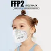 14 Färgglada FFP2 KN95 för barnmaskar Whitelist Femskiktsskyddsdesigner Ansiktsmask Dammskyddad Protection Willow-formad filter andningsskydd