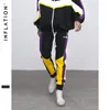 Enflasyon sıska hip hop moda erkek kargo pantolon gündelik ayak bileği uzunluğu harem jogger elastik bel erkek gündelik eşofman 8849w 201203
