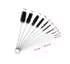 10pcs Drinking Straws Cleaning Brushes Set Nylon Pipe Tube For Bottle Keyboards Jewelry Stainless Steel Handle Clean Brush Tools SN4328