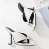 2021 New Arrival free shipping Fashion white women shoes high heels letters ribbon Pointed Toes Pumps Dress shoes Sandals slides 35-42