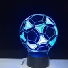 Fotboll fotboll form 3d ledd natt ljus för kontor hem rum dekoration barn pojkar baby nattlight bord lampa gåva