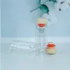 10 ml glasflaskor kork träproppar bröllopsartare Små burkar flaskor DIY Dekoration Craft 100pcs