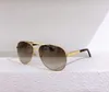 Haltung Pilot Sonnenbrille für Männer Gold Rahmen Brown Gradient Vintage Men 0339 Pilote Sonnenbrille UV -Schutz mit Kasten