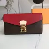 Luxos Designers Bolsa Feminina Moda Clutch Wallet Logótipo Fechamento em forma de S Clássico Pallas Carteira Bolsa Porta Cartão Bolsa Com Caixa Saco De Pó