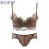 Feminina Sexig Hot Wire Free Underkläder Sats Push Up Bra och Panty Set Justerade band Kvinnors Underkläder Kvinna Intimates Y200708