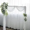 人工白い花の結婚式のアーチの背景の装飾の花の壁のドアしきい値リースリビングルームパーティーペンダントガーランド220311