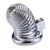 Fully Restraint Male Stainless Steel Chastity Device Belt Bird Metal Cage Penis Lock Cock Cage Bondage Ring Sex Toys For Men