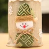 Cartone animato Copri bottiglia di vino natalizio Babbo Natale pupazzo di neve renna borsa a tracolla custodia per bottiglia tavolo da pranzo Decorazioni natalizie Decorazioni per la casa