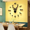 MEISD Acrylic Clock Wall Clock Large diy Stickers Self Adhesive Watch Wall Art Home Decor Black Horloge 201202