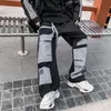 Uncledonjm Color Block Cargo Pantalons Hommes Streetwear Hip Hop Loose Fit Pantalons Pantalons décontractés Harajuku Man Fashion -1997 LJ201104