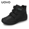 UVO NYA ANVÄNDNING SKOLSKOR Mid-Calf Boys Skor Mode Kids Sportskor Utomhus Barn Casual Sneakers för Pojkar Storlek # 26-36 LJ200907