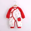 Baby kostym född kläder höst bomull långärmad tjej benfri rompers toddler tjej vårkläder 220106
