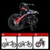Sava Z2 Carbon Fiber Folding Bike, 16 tums vikbar cykel med Shimano R3000 9 Speed ​​System Disc Broms Lättvikt