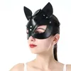 Toweroung сексуальная кожаная косплей черная маска Catwoman карнавальная партия Masquerade наполовину лицо маска Хэллоуин клуб партии аксессуары 201026