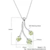 DY 925 Sterling zilveren ketting ronde appelgroene kubieke zirkonia speciale ontwerp hanger met ketting voor vrouwen partij fijne sieraden Q0531