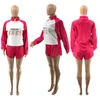 أزياء ليوبارد الحروف المطبوعة المرأة رياضية طويلة الأكمام نصف سستة + السراويل ثنائية قطعة ملابس الملابس عارضة ملابس رياضية H12703