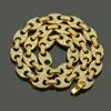 Hip Hop 12mm Gold Silber Farbgeschwindige Puff Marine Anchpr Chain Link Bling Halskette für Männer 291 J28760532