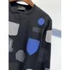 Mens casual sweater fashion sports style mens round neck sweater autumn and winter all-match