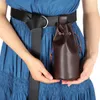 Smoking Colorful Leatherwear PU Leather Drawstring Bag Dry Herb Tobacco Bong Handpipe Portable Storage Package High Quality Pipes High-capacity DHL Free
