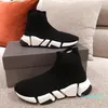 Fashion-Mens Women Knit Sock Shoes أعلى جودة عالية قطع الجوارب في الهواء الطلق منصة حذاء 3378