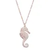 Collier porte-bonheur en pierre CZ, pendentif hippocampe coloré pour femmes et hommes, cadeau de goutte, bijoux 2315, nouvelle collection 2020