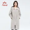 Astrid New Spring Fashion Длинная траншея пальто с капюшоном Высококачественные городские женские туалеты Trend Свободный тонкий слой AS-7017 201028