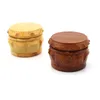 Best selling new wood grain smoke grinder 63mm bionic wood grain resin drum smoke grinder smoking accessories wholesale