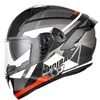 オートバイヘルメットドット承認ABSダブル防曇検点Bluetoothヘッドセット統合全面ヘルメット取り外し可能なライナーMSFHX9K5