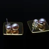 Orecchini in vero argento sterling 925 con perla, moda carino piccolo bianco nero Freter orecchino di perla naturale regalo per ragazza 2203099384807