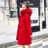 Winter Parkas Jacket Winter Женская куртка мода с капюшоном с меховым воротником густые теплые длинные зимние пальто -30 градусов снежных курток 201126