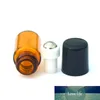 Hot 50 stks Mini Amber Roller 2ML Glasfles Hervulbare Parfum Voorbeeld Etherische Olie Kleine Roll-On-fles