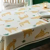 Dunxdeco Tovaglia Casa Casa Party Table Cover Tessuto Modern Artistic Forest Forest Stampa Animale Impermeabile Tessuto da caffè Impermeabile Tessuto T200708