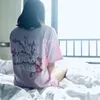 Letra impresa algodón de manga corta T-shirt para hombres y mujeres parejas G-check belleza suelta