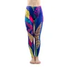 Colorful Line Printing Fashion Women Stretch Slim Leggings Fitness Bottoms Sexy Workout Elasticity Pants LJ201006
