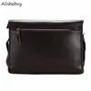 Business Men Briefcase Handbag Luxury Genuine Leather Crossbody Bags Man Shoulder Bag Bolsa Laptop Messenger Bag Brown SV0024951