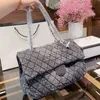 Women fashion bags Handbags Purses Large Capacity Package Canvas Bags Lattice Chain Shoulder Bag