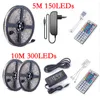 Led Strip Light 5M 10M SMD5050 RGB led lights Waterproof Flexible Ribbon with 44 Keys Remote Control + 12V 5A Power Supply + Gift Box