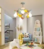 Style coréen romantique pendentif luminaire pour fille enfant bébé maternelle métal plafond suspendu suspension ampoule incluse