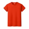 Yeni Yuvarlak Boyun Katı Renk T-Shirt Yaz Pamuk Dip Gömlek Kısa Kollu Erkek ve Bayan Yarım Kollu NDQBIO