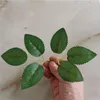 Dekorative Blumenkränze, 10 Stück, künstliche grüne Blätter, Weihnachtskranz, Hochzeitsgirlande, Rosenblatt, Kunsthandwerk, gefälschtes Laub, DIY, handgefertigte Deko