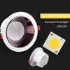 Alto CRI92 Antideslumbrante LED Downlight 60W 40W 20W 15W 9W Lámpara de techo LED redonda AC 220V 110V Empotrado interior COB led spot iluminación